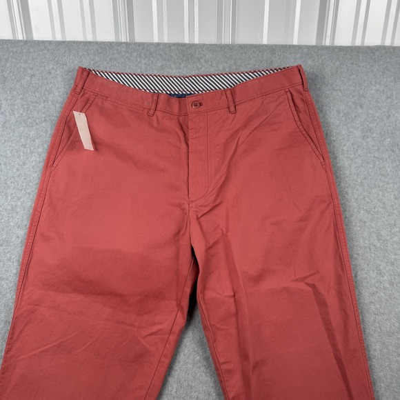 Cremieux Pants Mens 36x32 Pink Coral Chino Madison Cotton Casual Straight NEW - Picture 6 of 9